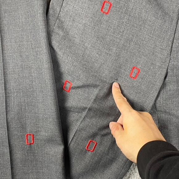 VTG Ohio State University Block O Trouser Dress Pants Men's 32x37 Gray Wool - Picture 3 of 11